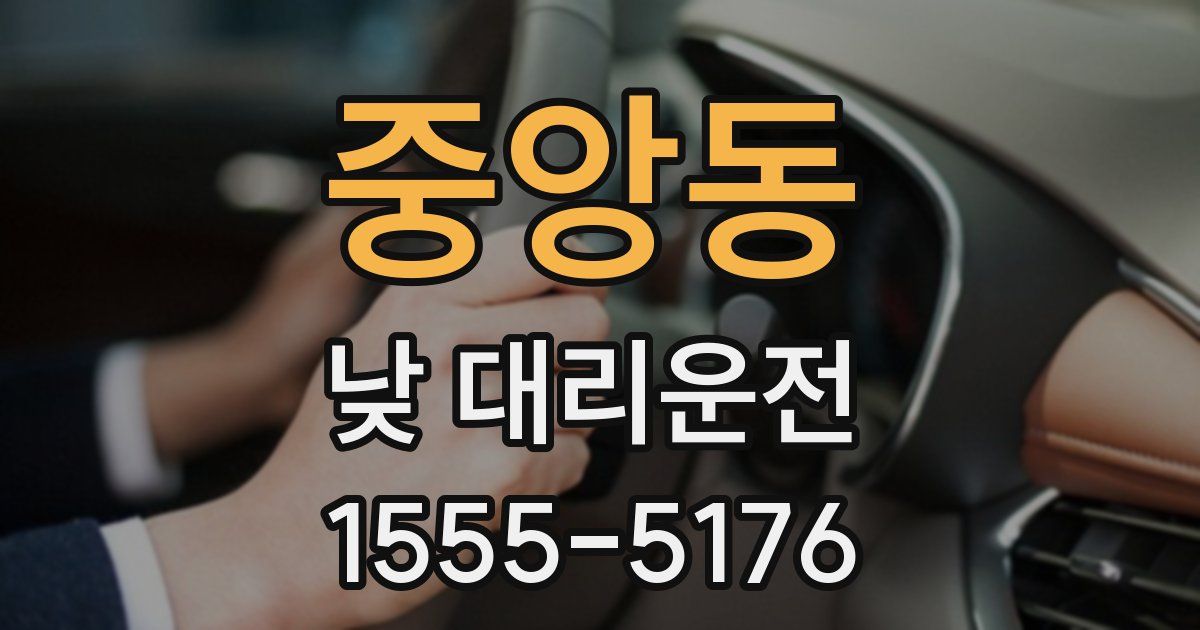 중앙동 낮 대리운전