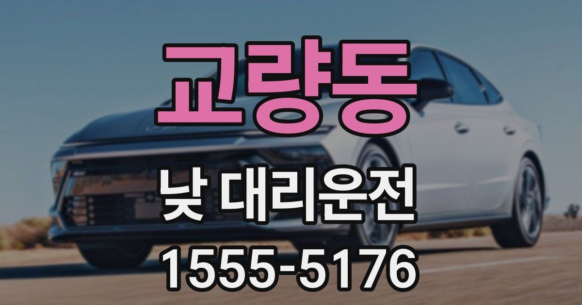 교량동 낮 대리운전