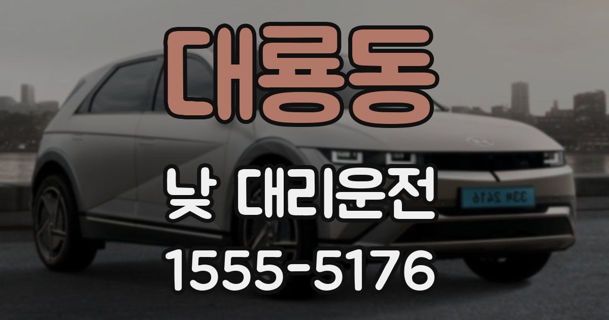 대룡동 낮 대리운전
