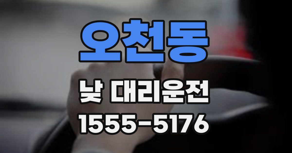 오천동 낮 대리운전