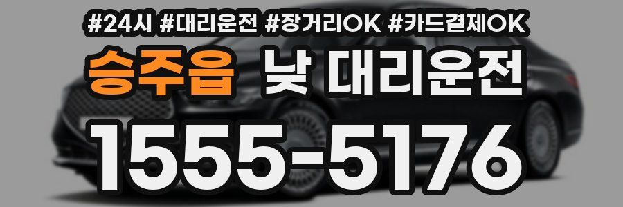 승주읍 낮 대리운전