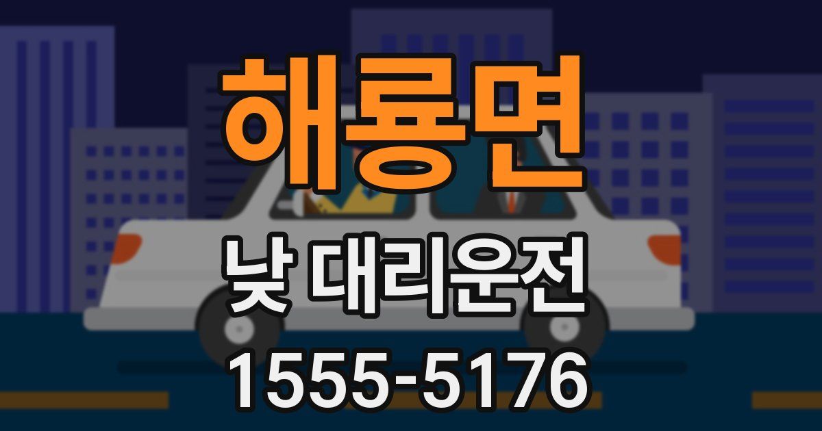 해룡면 낮 대리운전