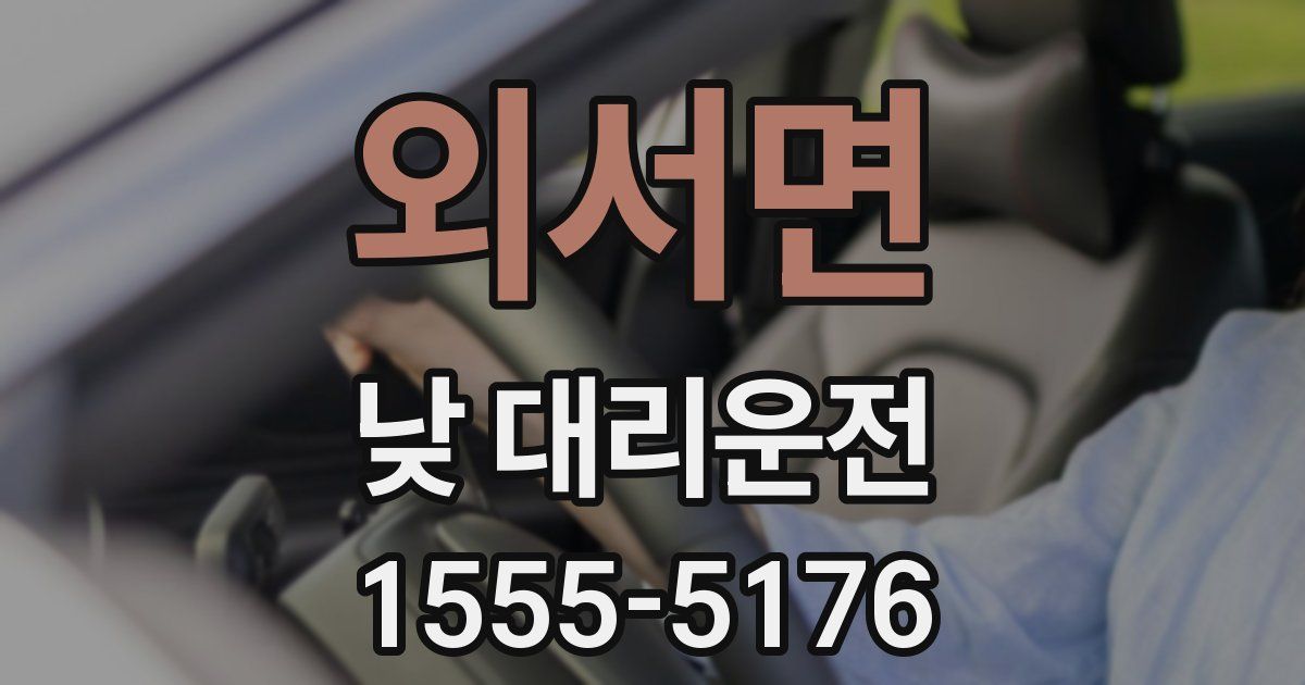 외서면 낮 대리운전
