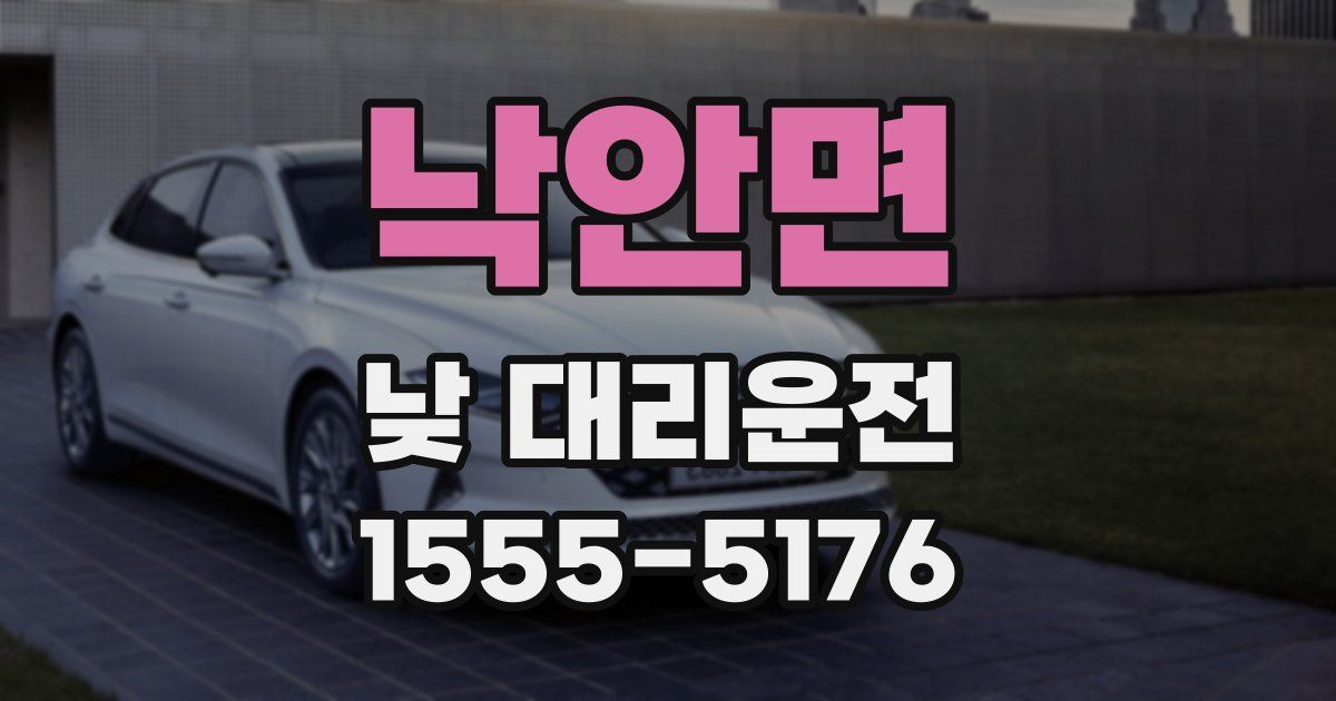 낙안면 낮 대리운전