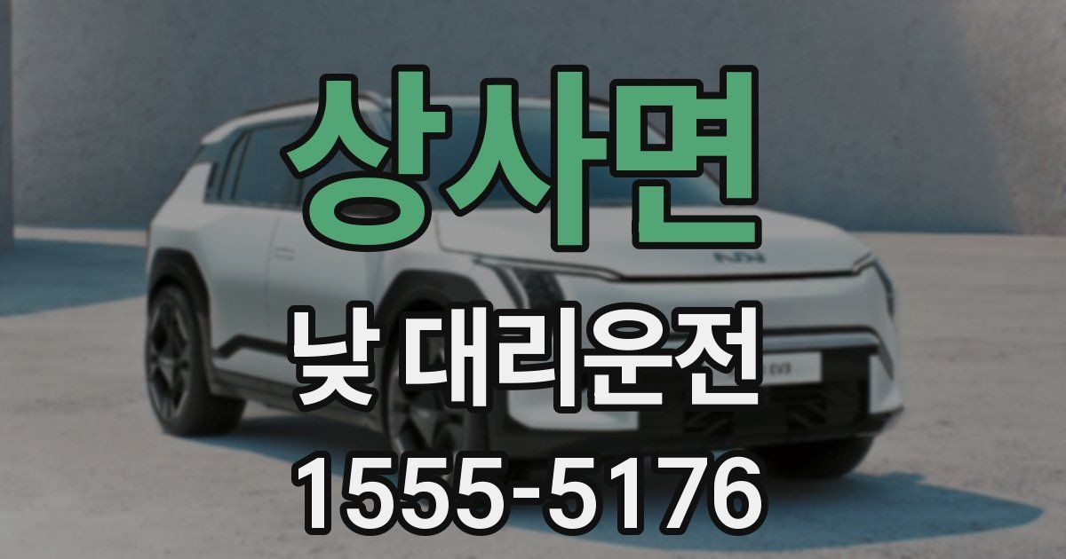 상사면 낮 대리운전