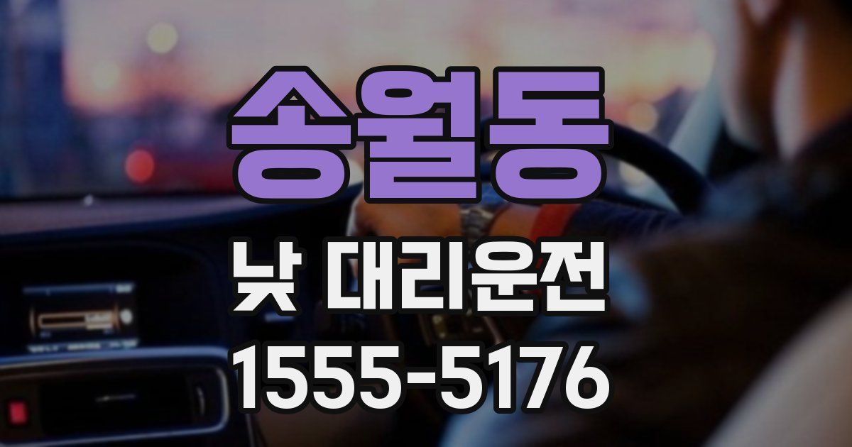 송월동 낮 대리운전