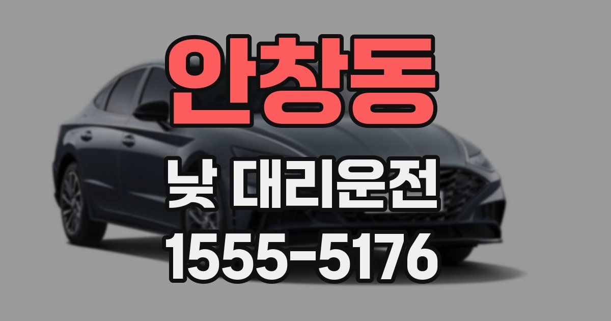 안창동 낮 대리운전