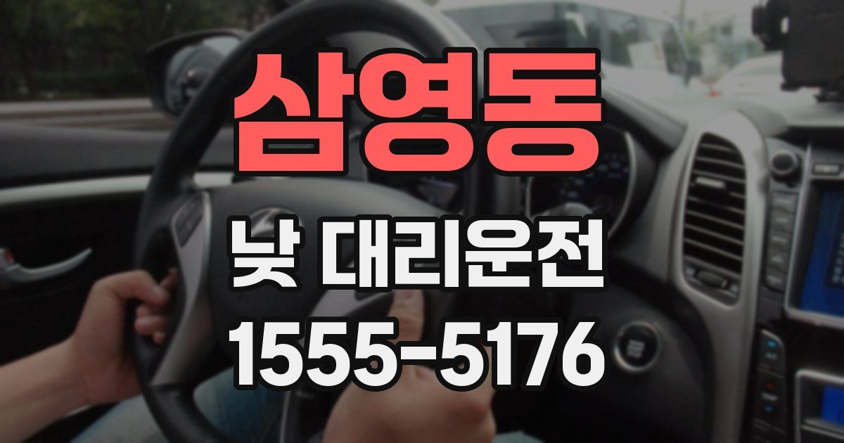삼영동 낮 대리운전
