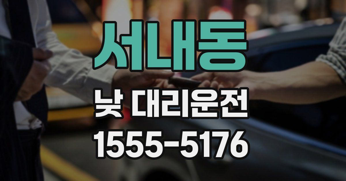 서내동 낮 대리운전