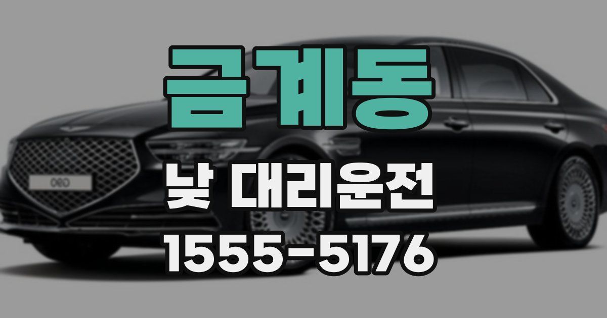 금계동 낮 대리운전