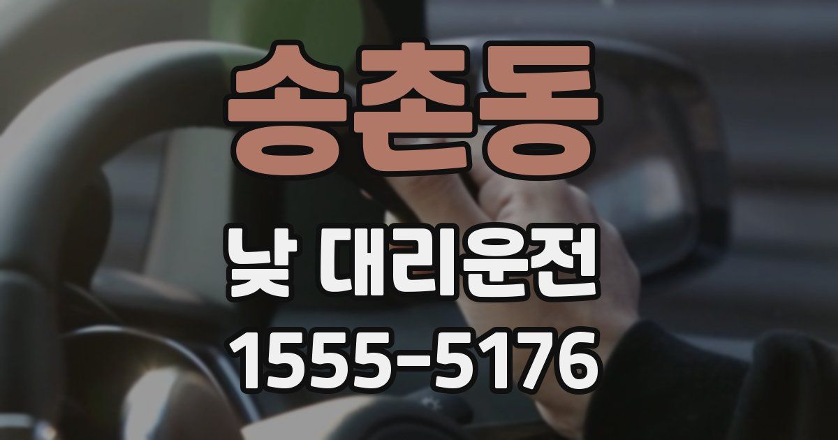 송촌동 낮 대리운전