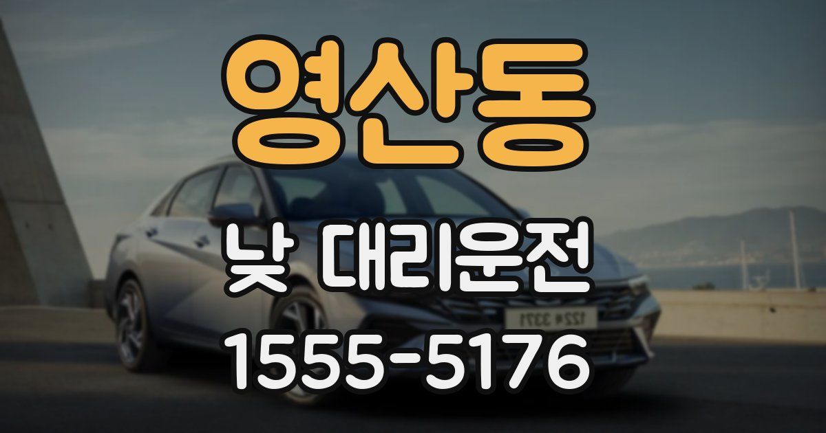 영산동 낮 대리운전