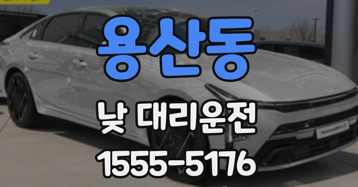 용산동 낮 대리운전