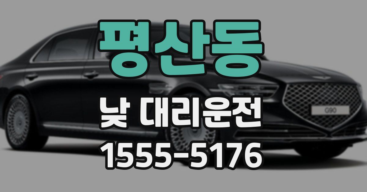 평산동 낮 대리운전
