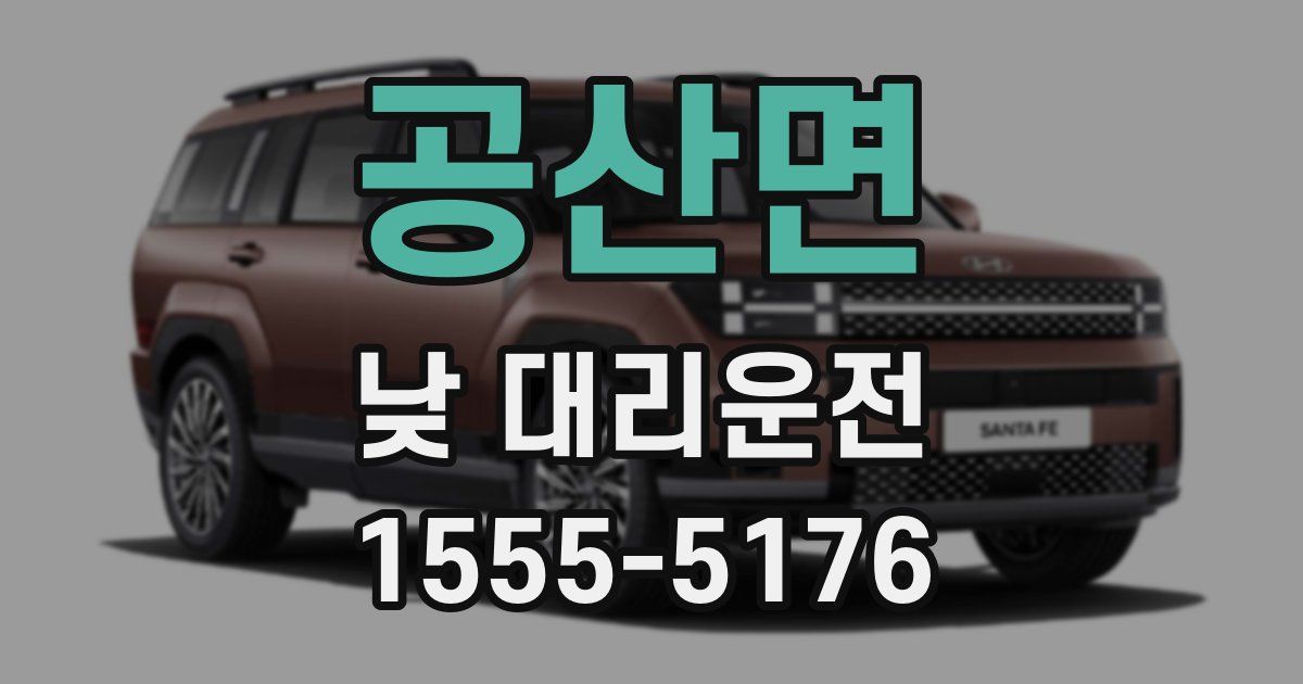 공산면 낮 대리운전