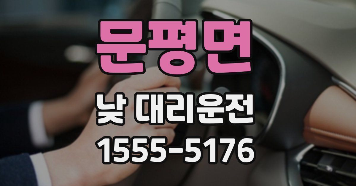 문평면 낮 대리운전