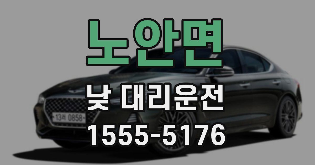 노안면 낮 대리운전