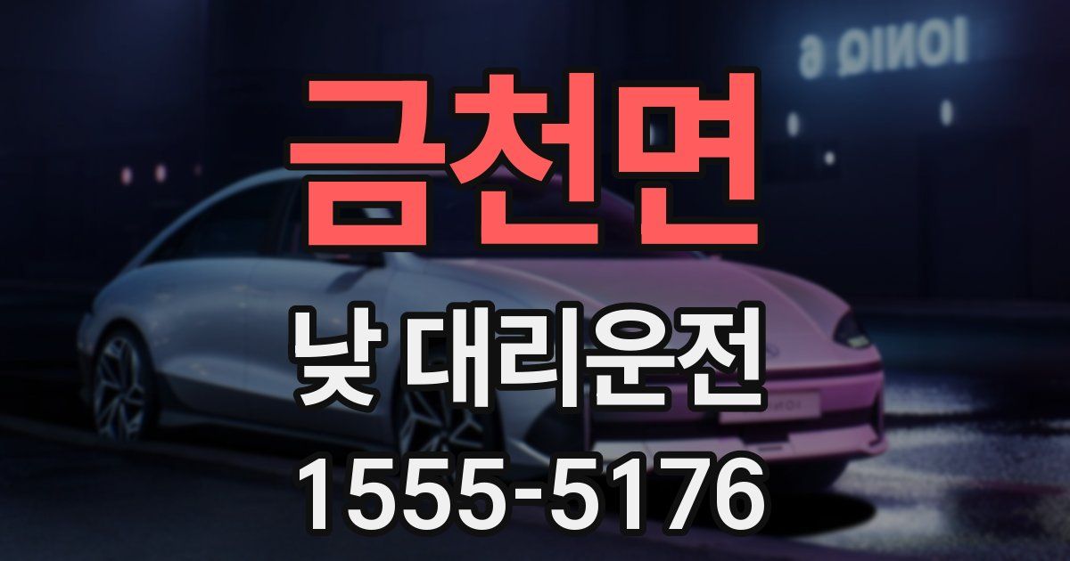 금천면 낮 대리운전