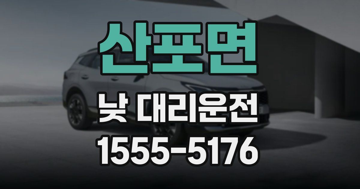 산포면 낮 대리운전