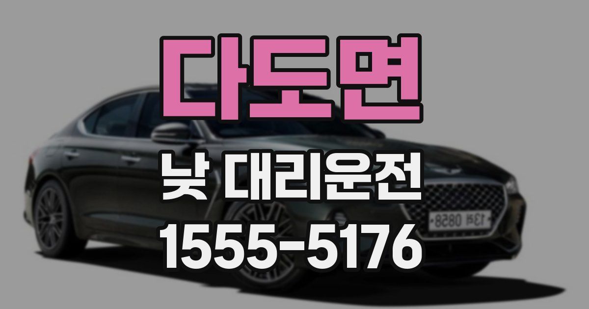 다도면 낮 대리운전