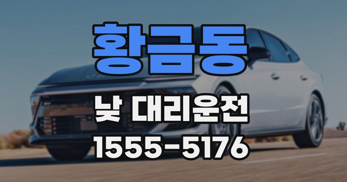 황금동 낮 대리운전