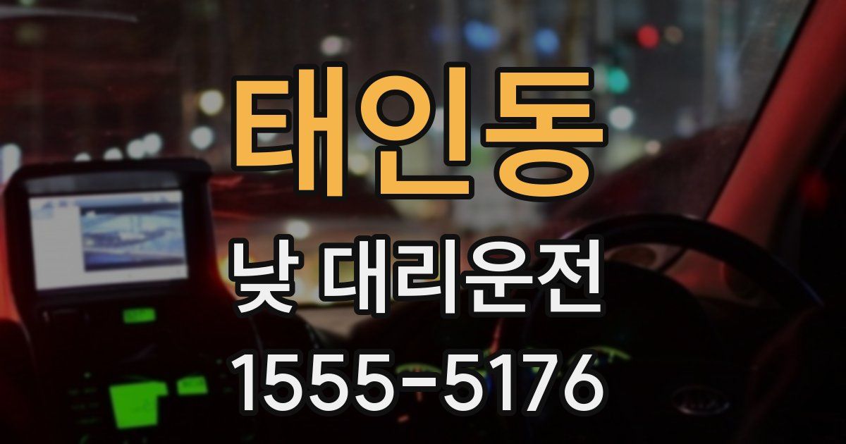 태인동 낮 대리운전