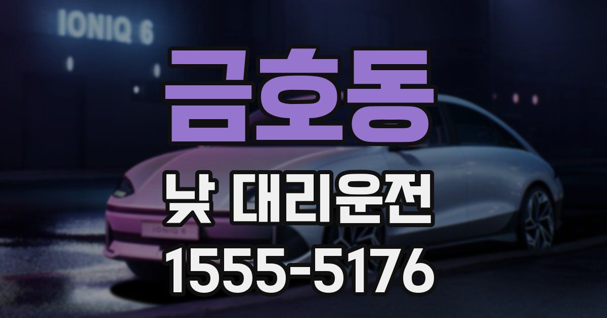 금호동 낮 대리운전