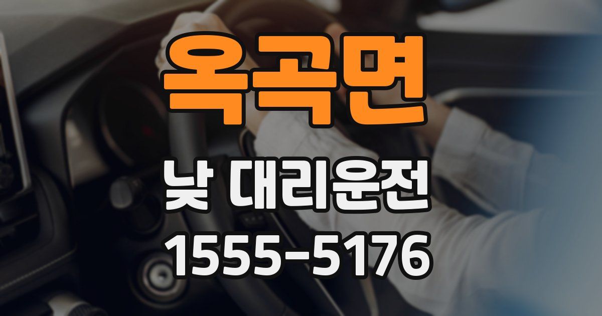 옥곡면 낮 대리운전