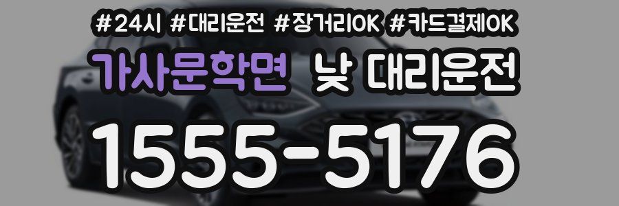 가사문학면 낮 대리운전