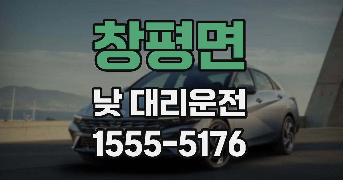 창평면 낮 대리운전