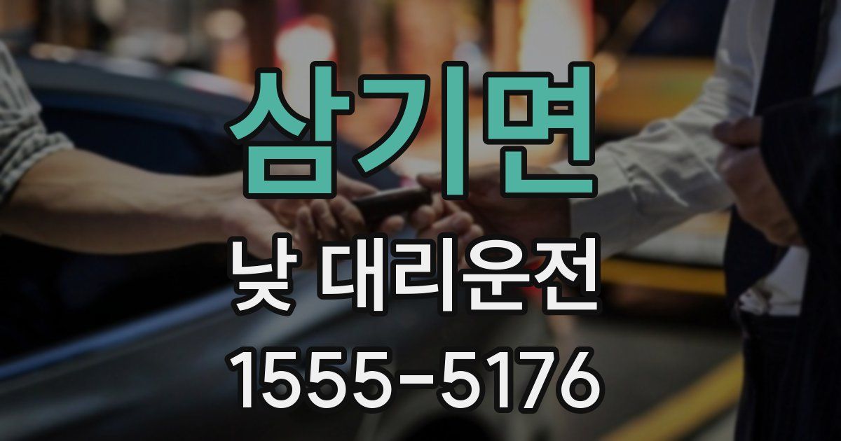 삼기면 낮 대리운전