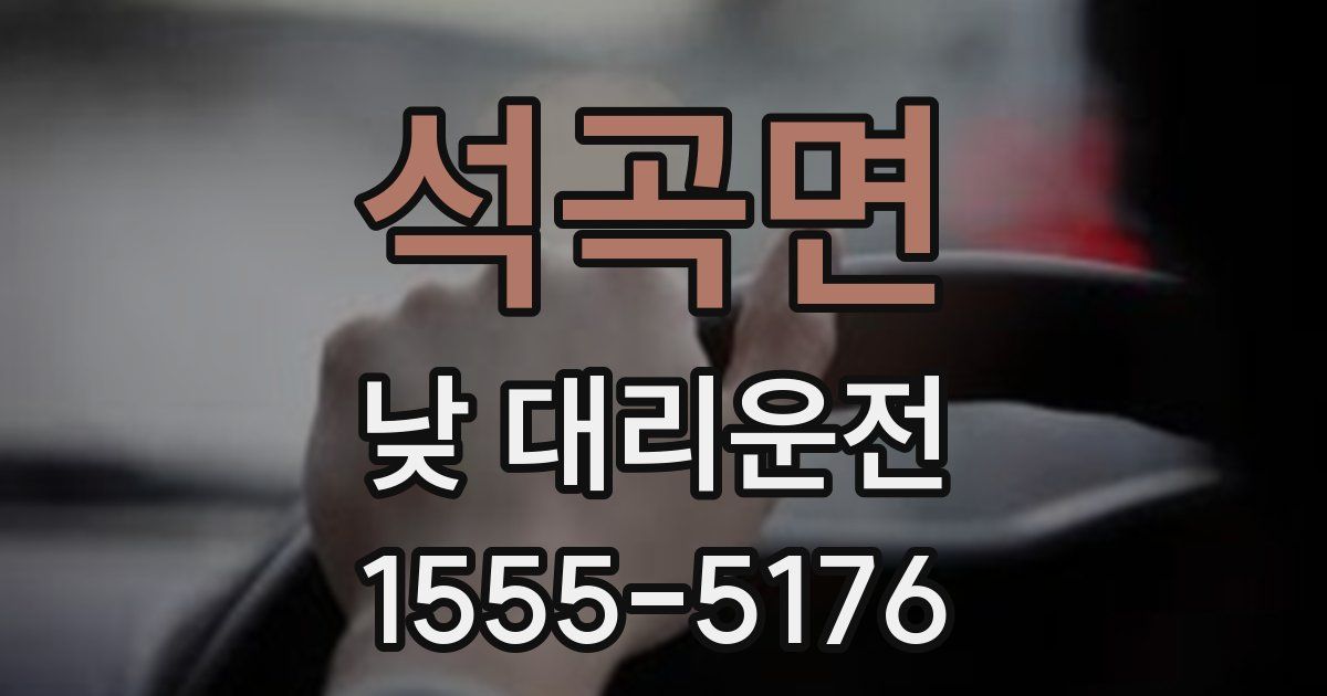 석곡면 낮 대리운전