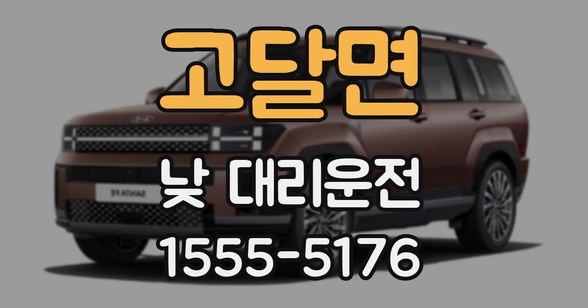 고달면 낮 대리운전
