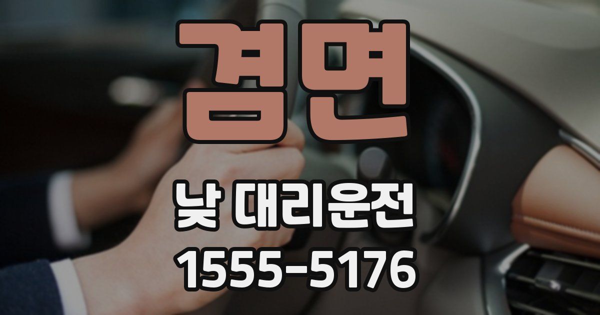겸면 낮 대리운전
