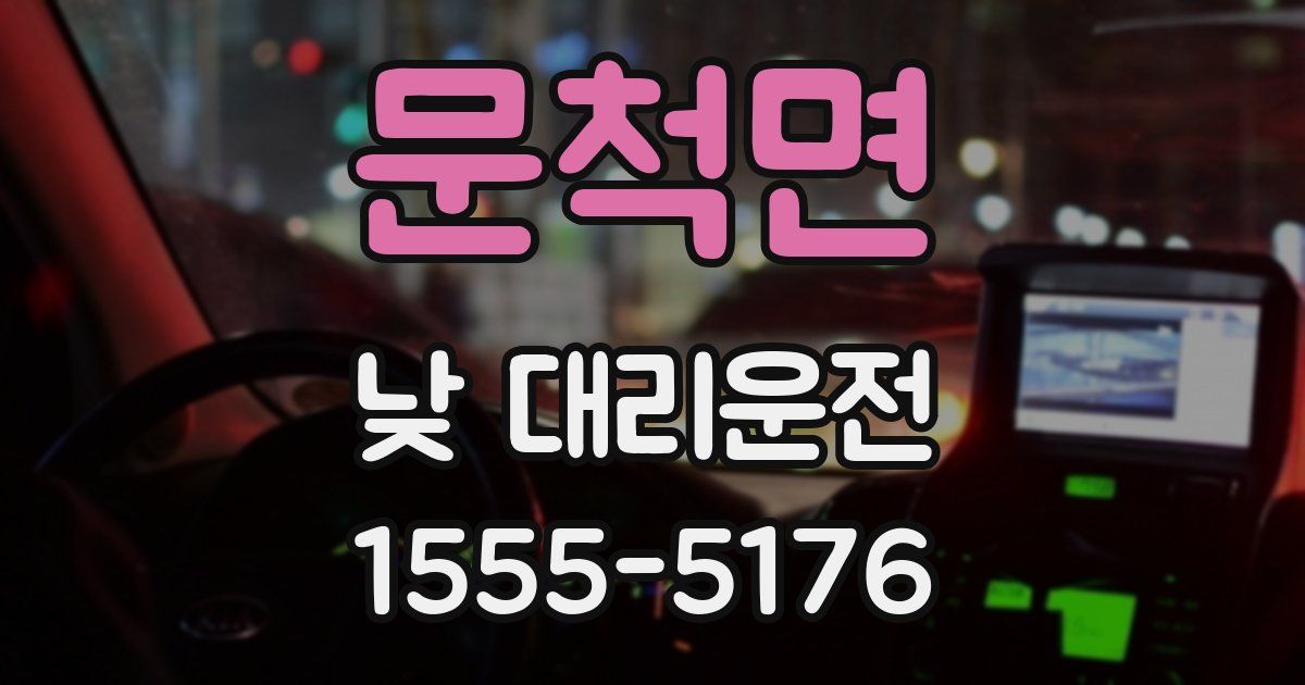 문척면 낮 대리운전