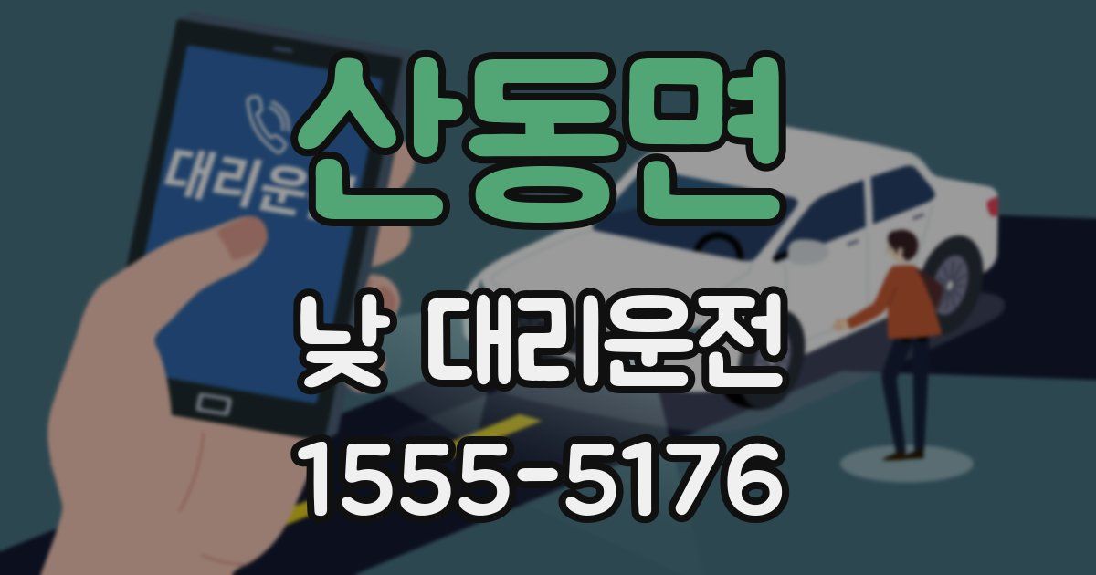 산동면 낮 대리운전