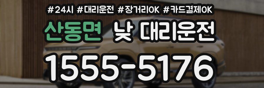 산동면 낮 대리운전