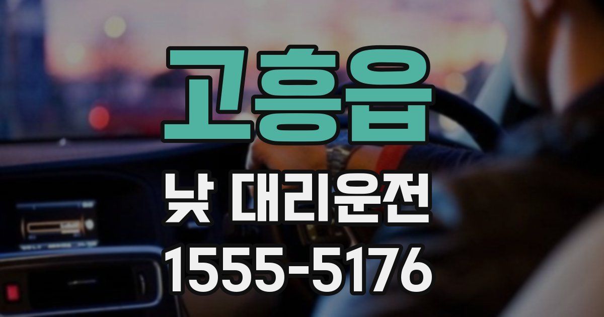 고흥읍 낮 대리운전