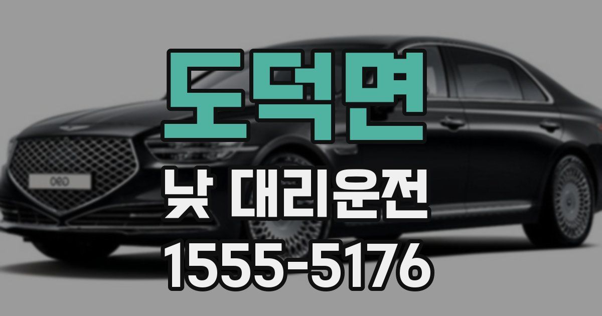 도덕면 낮 대리운전