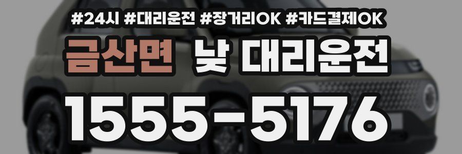 금산면 낮 대리운전