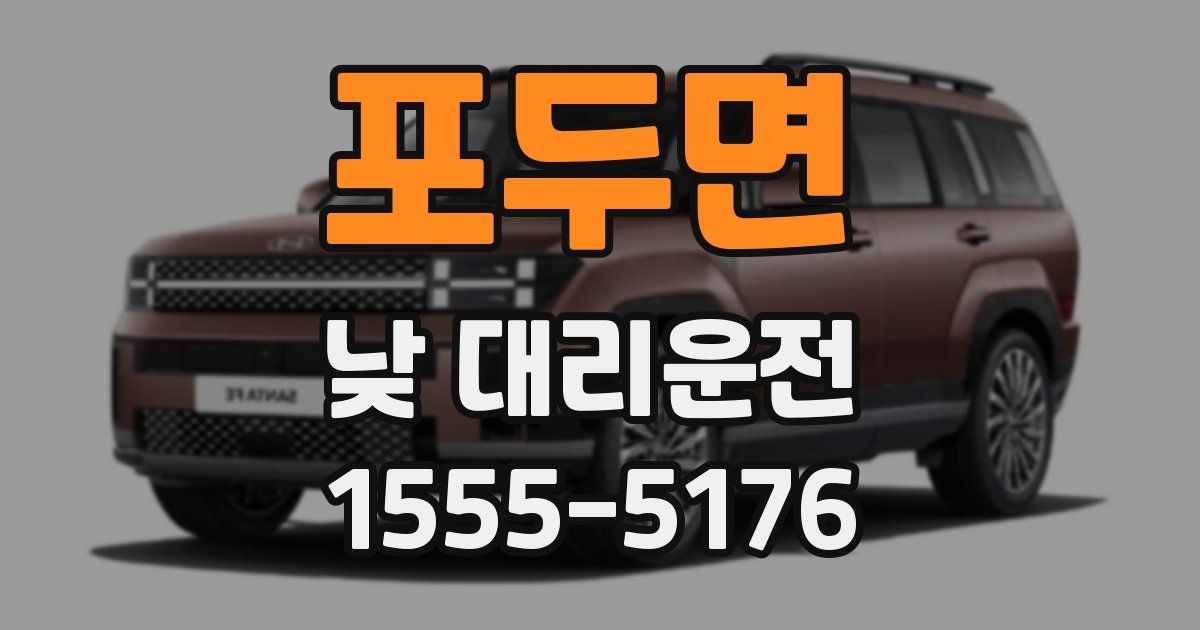 포두면 낮 대리운전