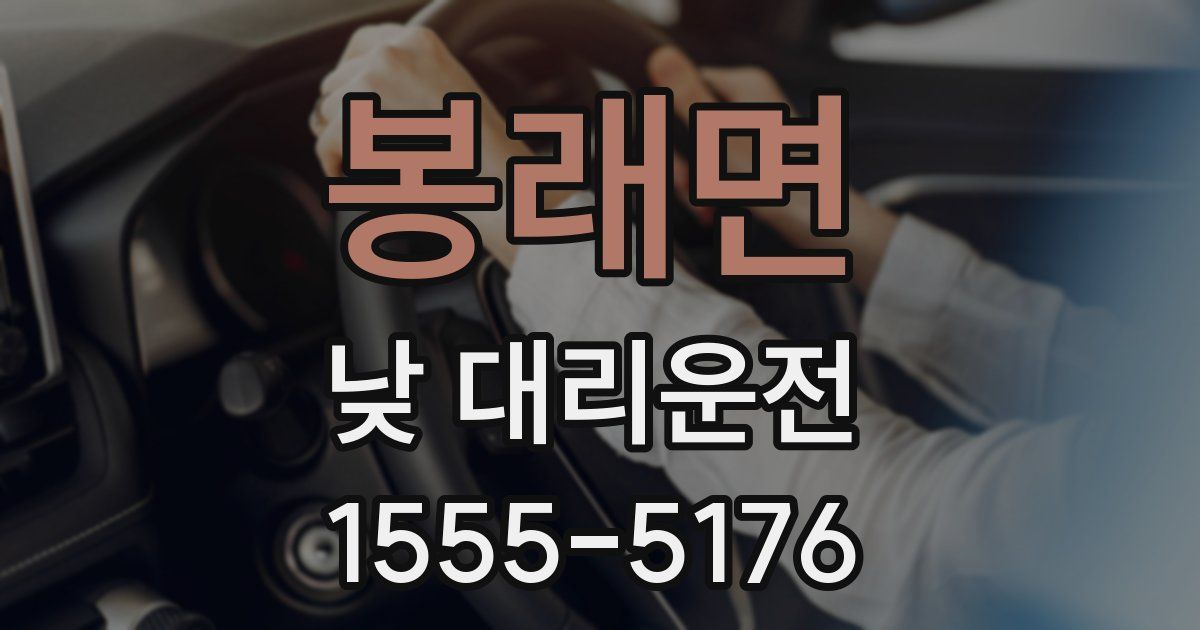 봉래면 낮 대리운전