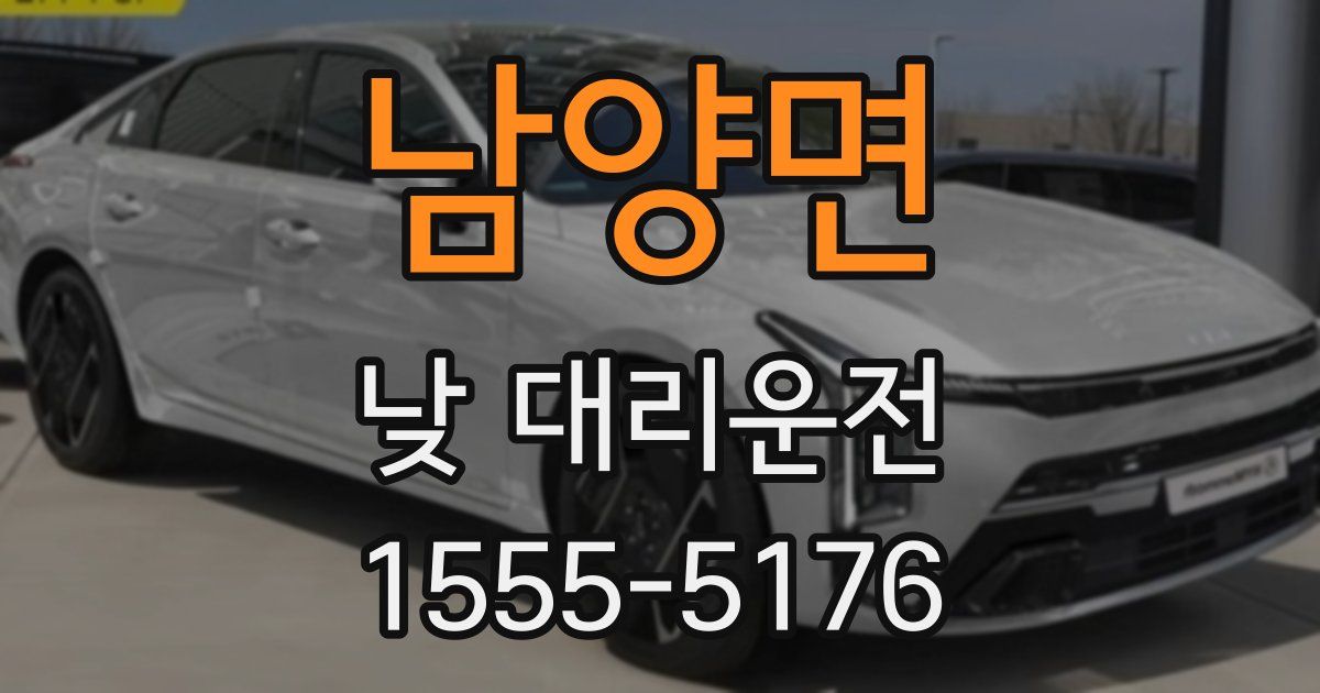 남양면 낮 대리운전