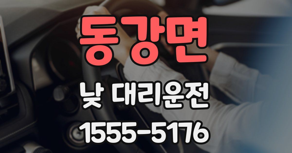 동강면 낮 대리운전