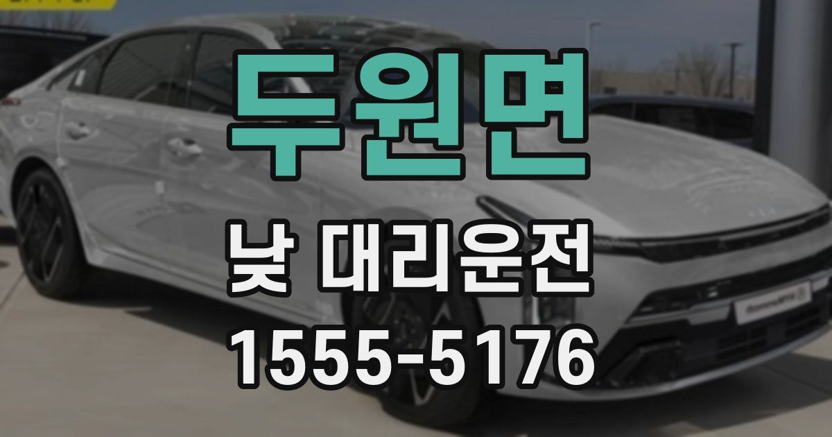 두원면 낮 대리운전