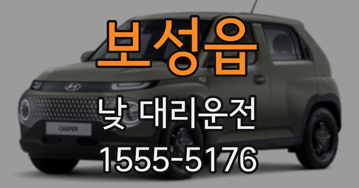 보성읍 낮 대리운전