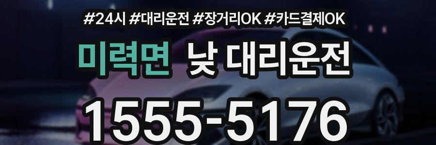 미력면 낮 대리운전