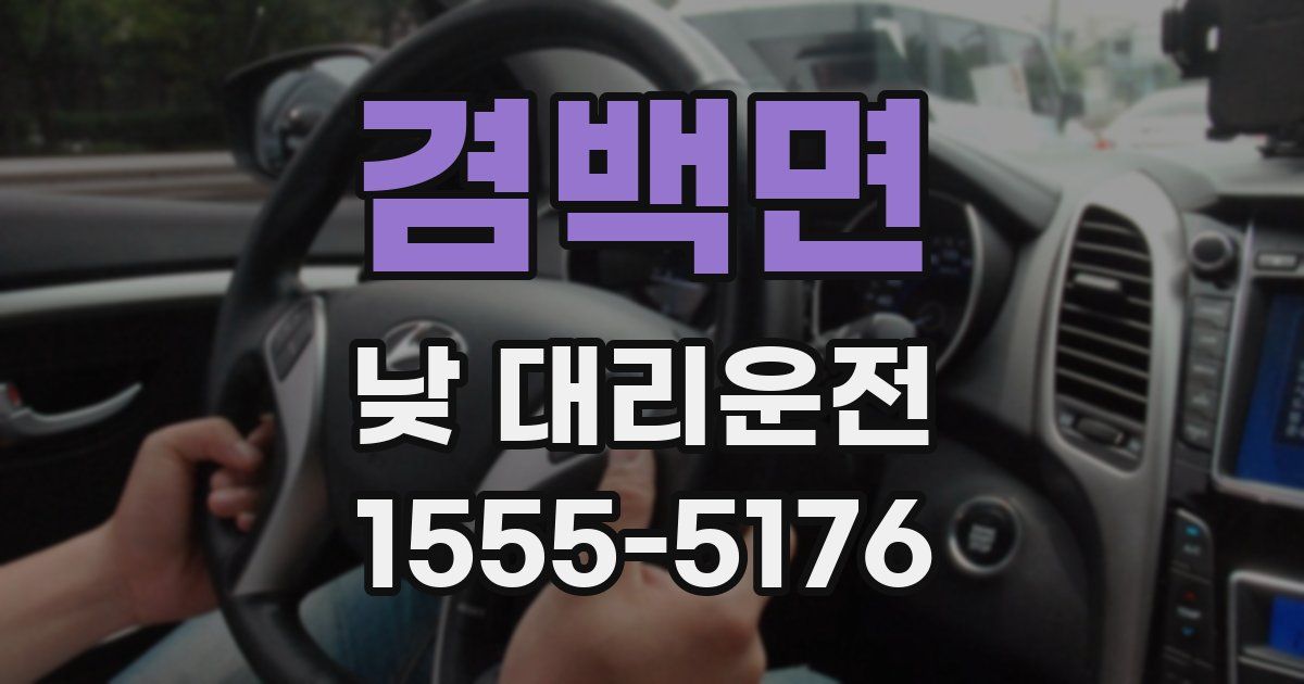겸백면 낮 대리운전