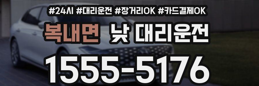 복내면 낮 대리운전