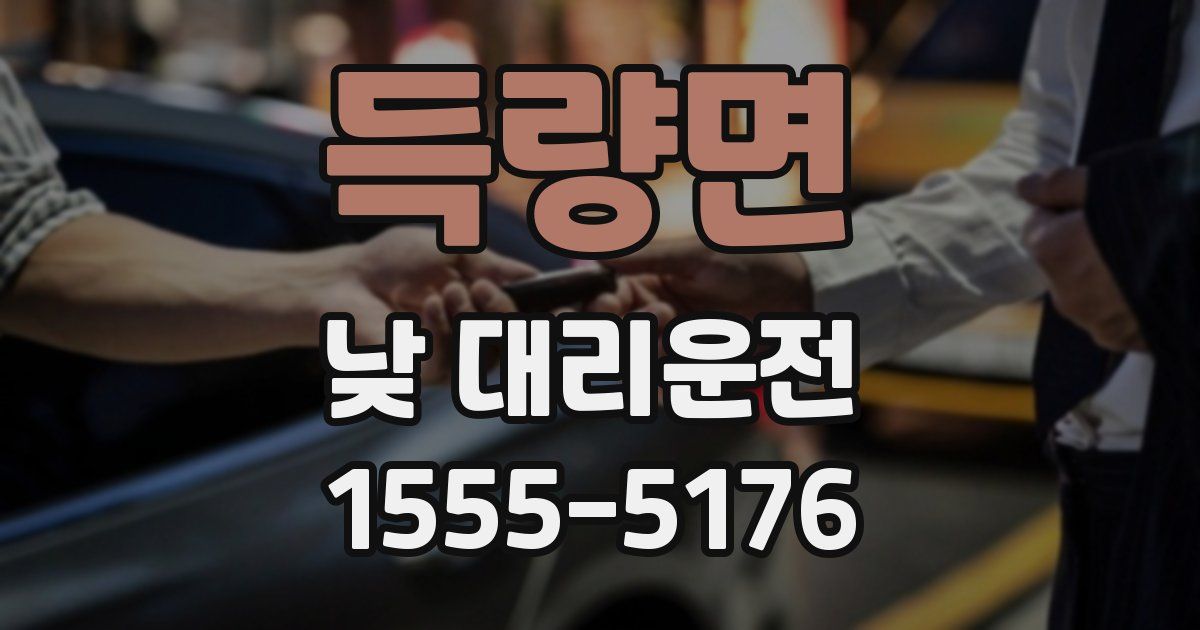 득량면 낮 대리운전